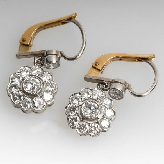 Elegante Vintage-Kristallohrringe