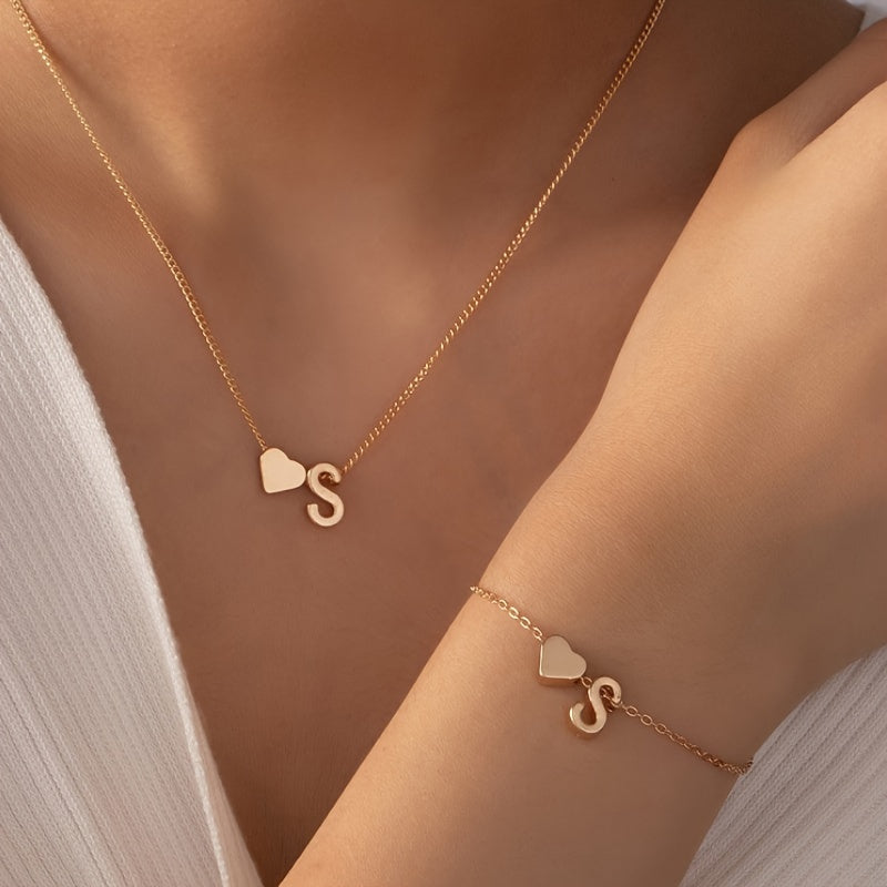 Liebes Halskette- und Armband-Set