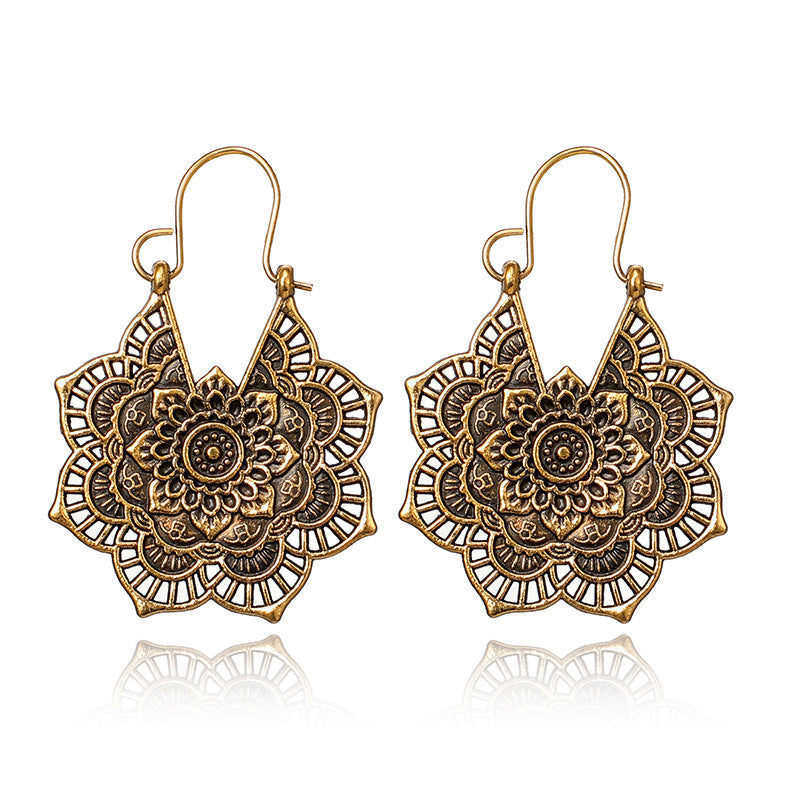 Elegante Lotus-Mandala-Ohrringe für zeitlosen Stil