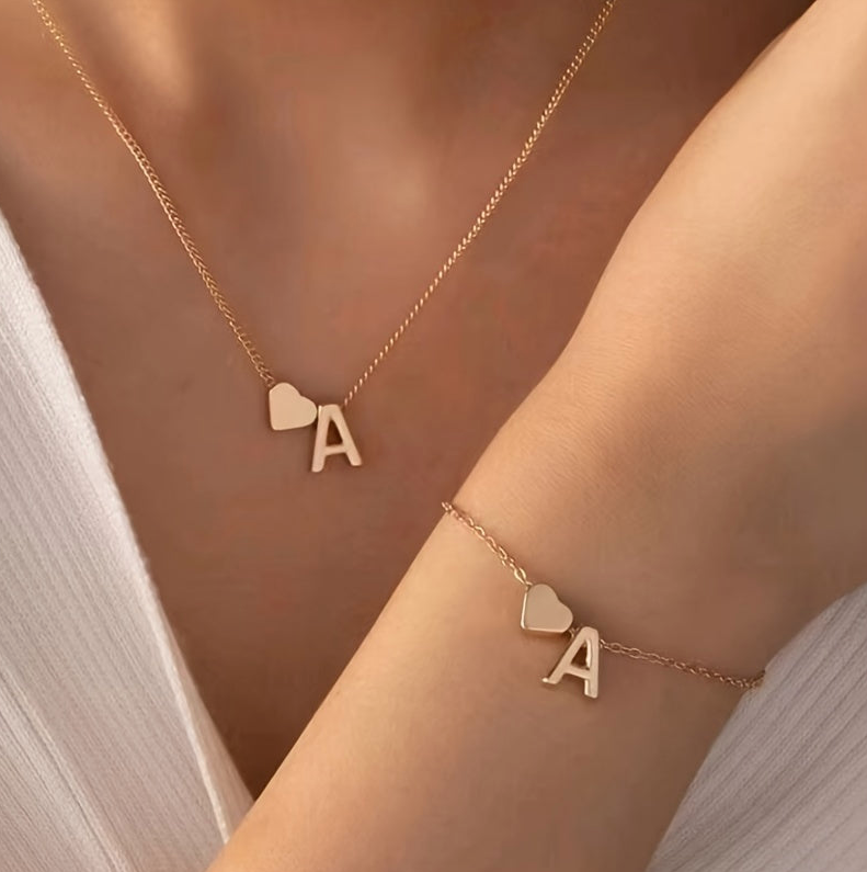 Liebes Halskette- und Armband-Set