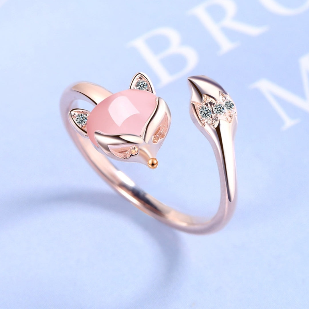Eleganter Rosa Fuchs Ring - Ein Hauch zeitloser Schönheit