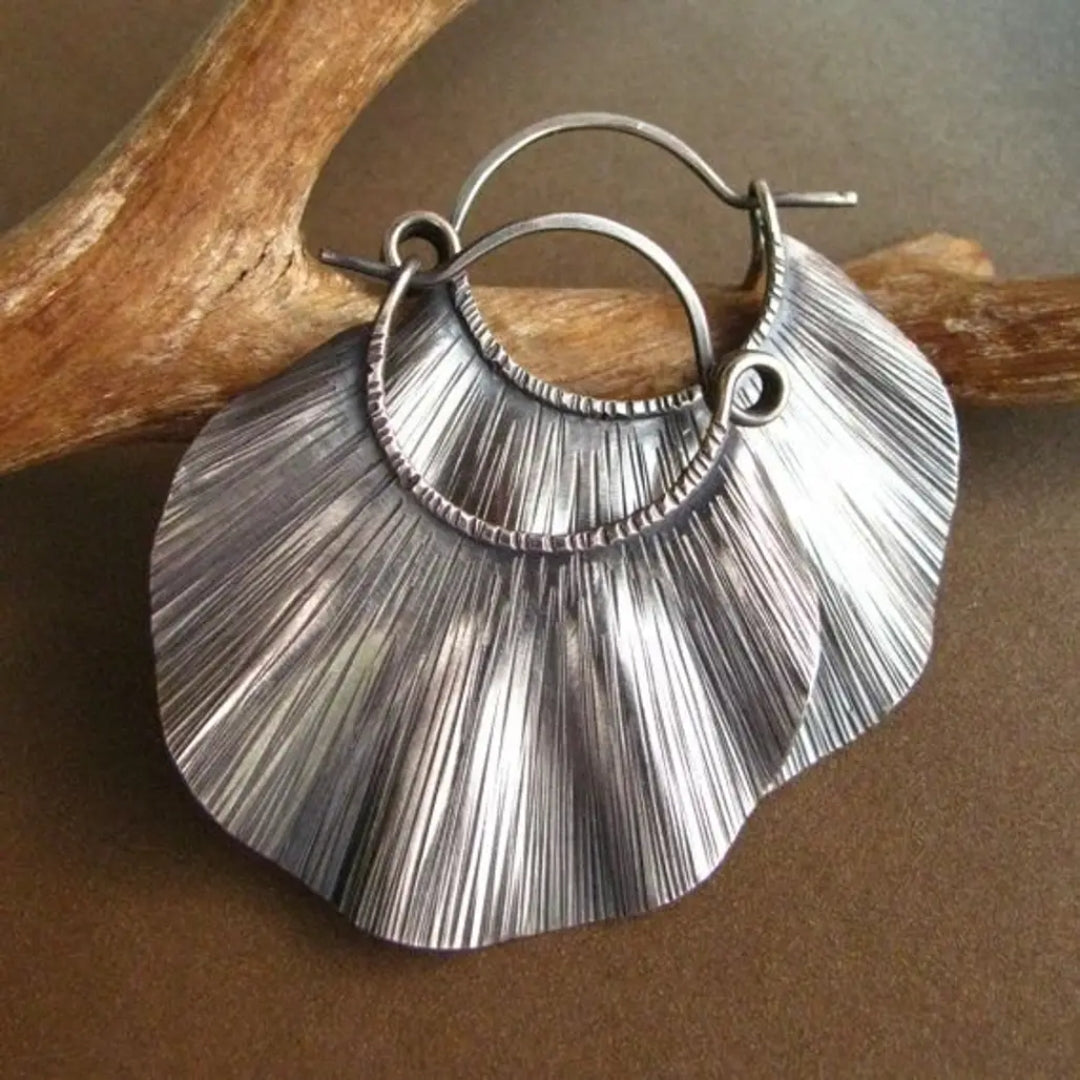 Elegante Vintage Silber Muschel Ohrringe – Ein Hauch von Meer und Nostalgie