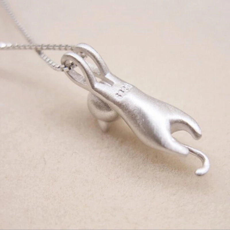 Charmante Kitty-Halskette aus 925 Sterling Silber
