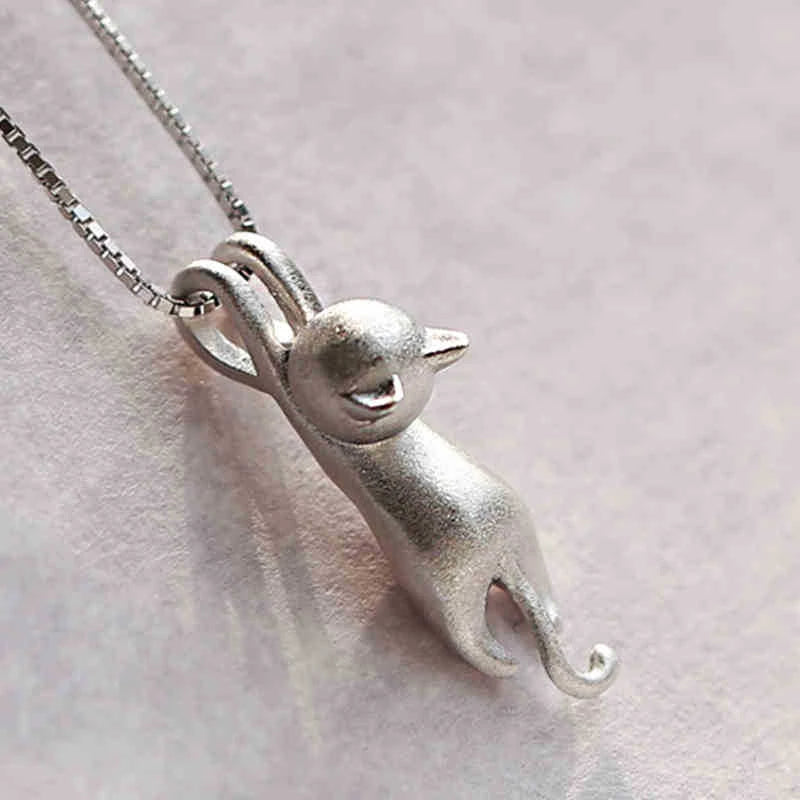 Charmante Kitty-Halskette aus 925 Sterling Silber