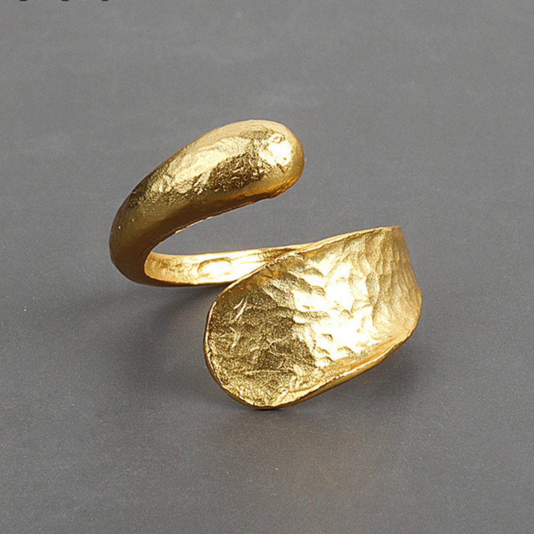 Eleganter verstellbarer Ring aus hochwertigem 18K Goldplattierung