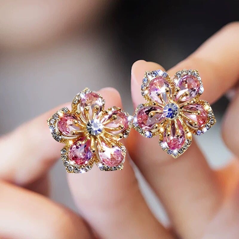 Funkelnde multicolor Zirkonia-Ohrringe aus hochwertigem Sterlingsilber