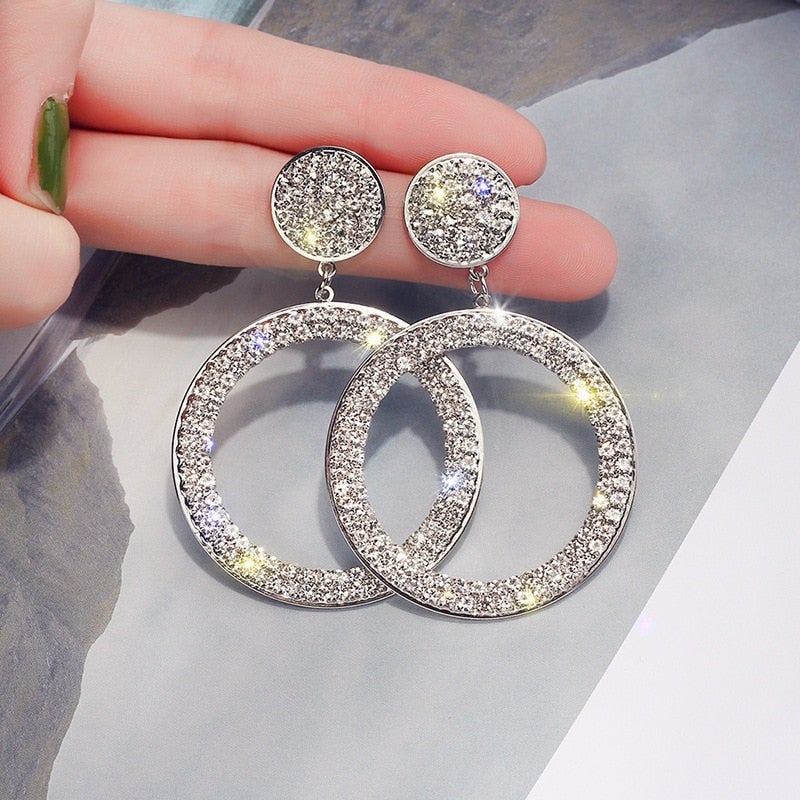 Wunderschöne Zirkonia-Ohrringe in edlem Gold und Silber