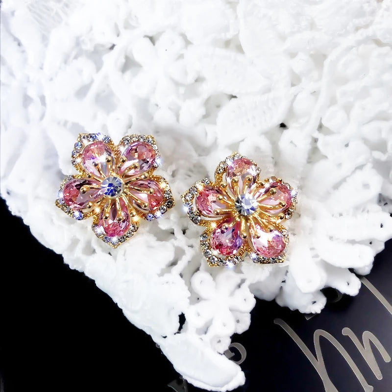 Funkelnde multicolor Zirkonia-Ohrringe aus hochwertigem Sterlingsilber