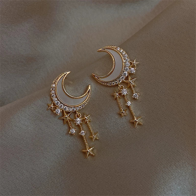 Elegante schimmernde Mondschein-Ohrringe