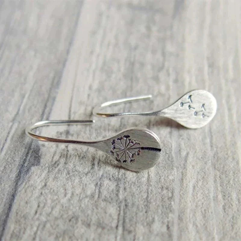 Elegante Löwenzahn-Ohrringe aus 925 Sterling Silber