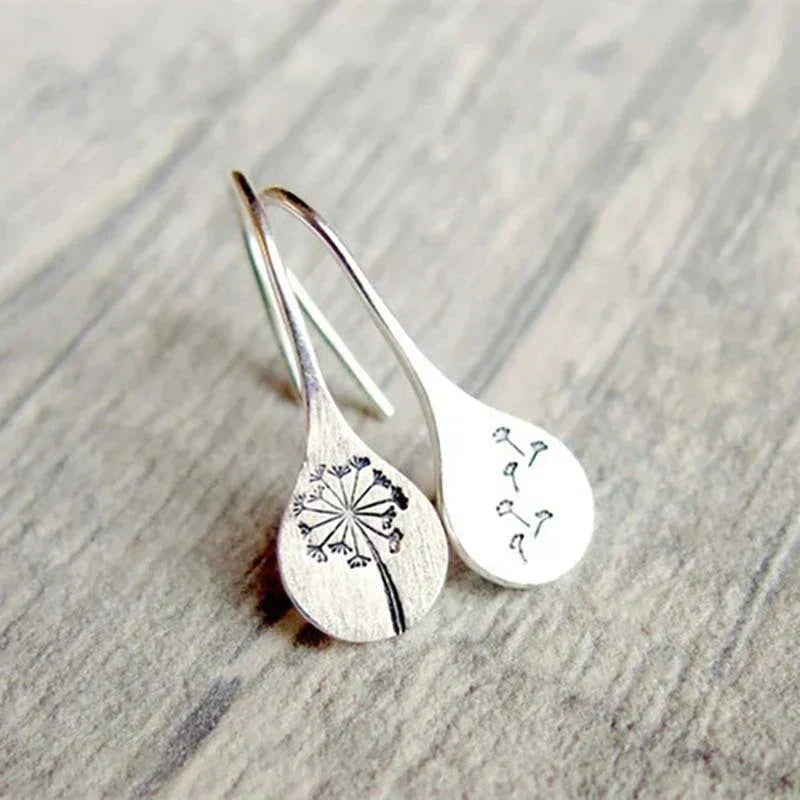 Elegante Löwenzahn-Ohrringe aus 925 Sterling Silber