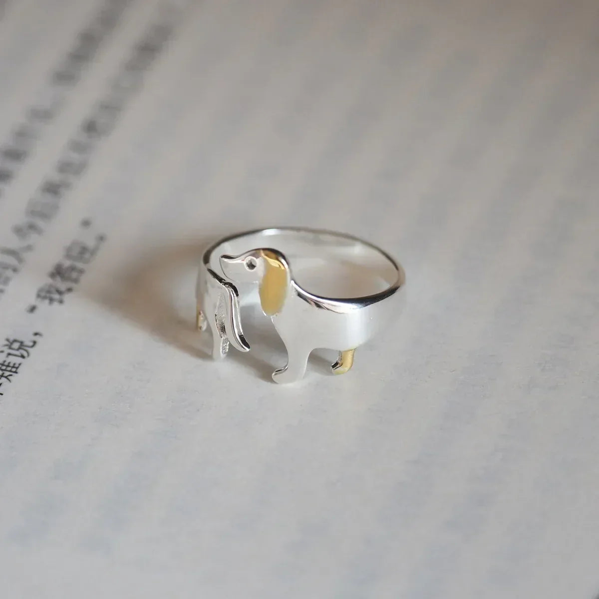 REYA – Eleganter verstellbarer Dackel-Ring aus hochwertigem 925er Sterlingsilber