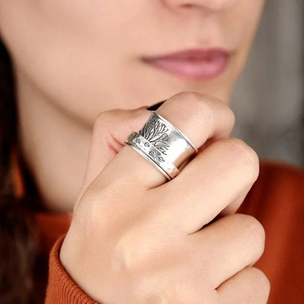 Lebensbaum Spinner Ring für entspannende Meditation