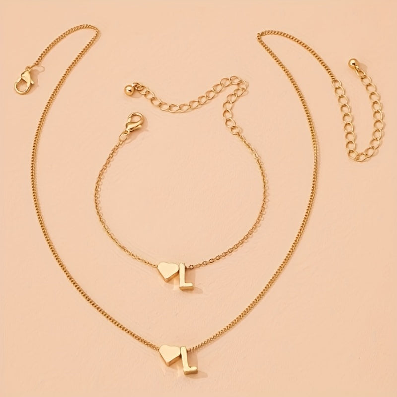 Liebes Halskette- und Armband-Set