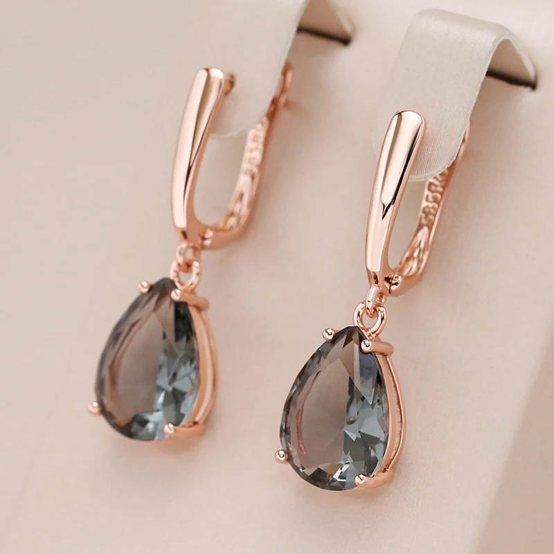 Elegante Vintage Goldohrringe im Tropfen-Design