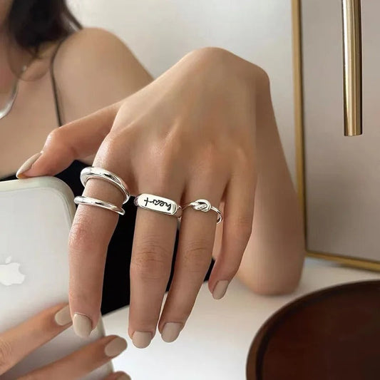 Eleganter verstellbarer Vintage-Ring aus hochwertigem 925 Sterling Silber