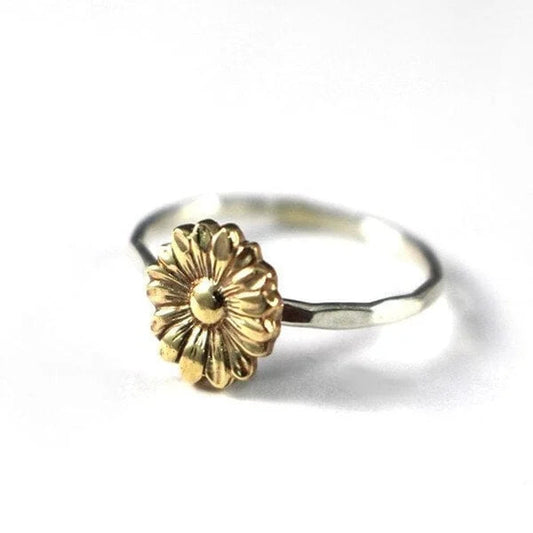 Strahlender Gold Sonnenblumenring