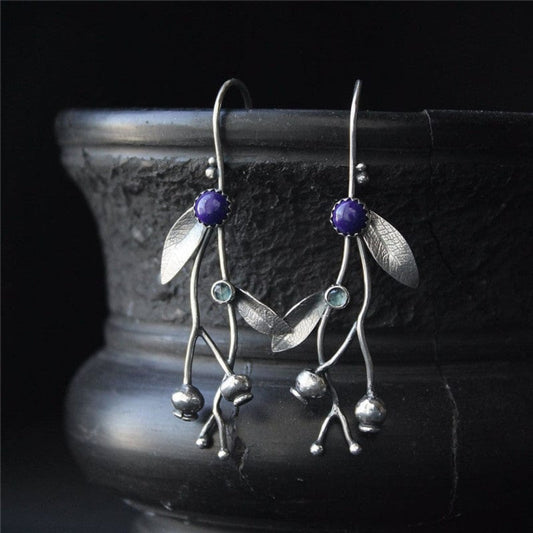 Elegante Sterling Silber Ohrringe mit Blatt-Design
