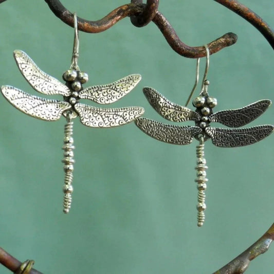 Elegante Vintage-Libelle-Ohringe aus Sterling Silber