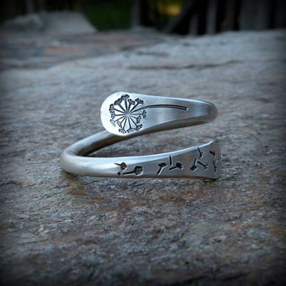 Edler Vintage-Ring im Löwenzahn-Design
