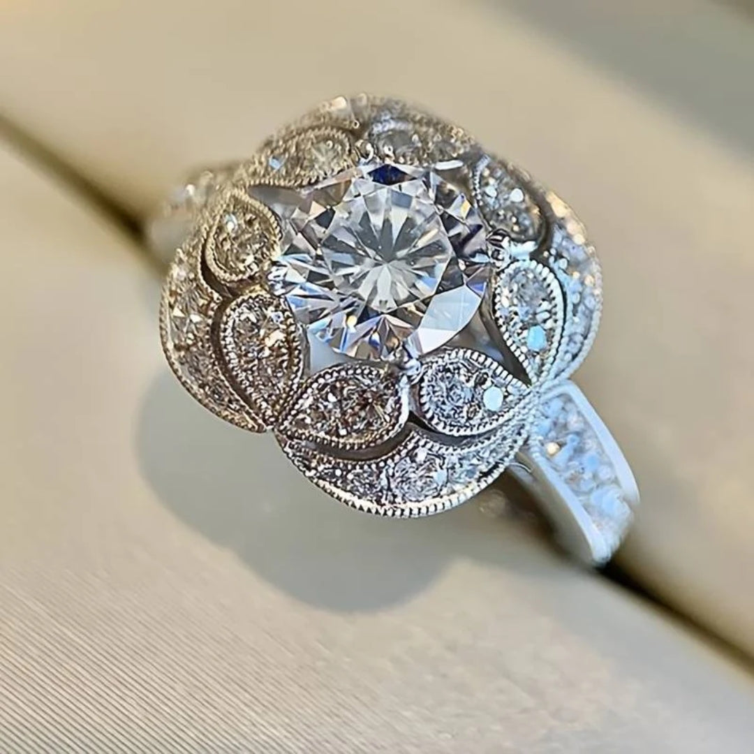 Glänzender Vintage Silberring