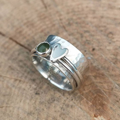 Antiker Silberherzring