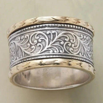Eleganter Vintage-Ring in Gold- und Silberoptik