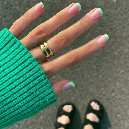 Eleganter doppelter klassischer Ring mit 18 Karat Goldbeschichtung