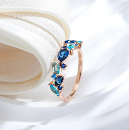 Elegantes Set aus Meerestränen in edlem 18 Karat Roségoldoxid-Design