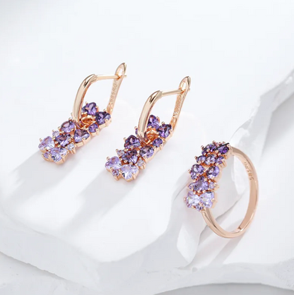 Eleganter Amethyst mit luxuriösem 18 Karat Roségold-Finish
