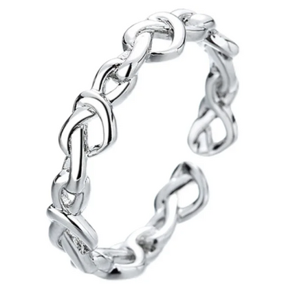 Herzverzierter Ring aus hochwertigem 925er Sterlingsilber