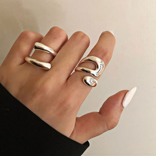 Eleganter und anpassbarer moderner Spiralring aus hochwertigem 925er Sterlingsilber