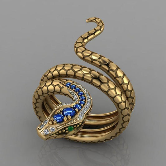 Eleganter goldener Python-Ring für anspruchsvolle Stile