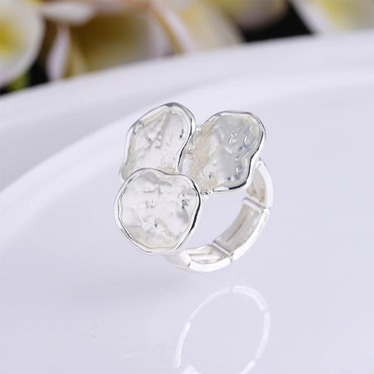 Eleganter Klassischer Emaille Ring im Kreisdesign
