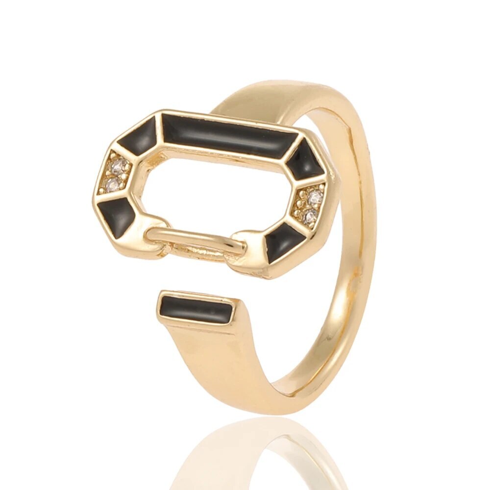 Elegante runde Ringe mit 18 Karat Vergoldung und bunten Akzenten