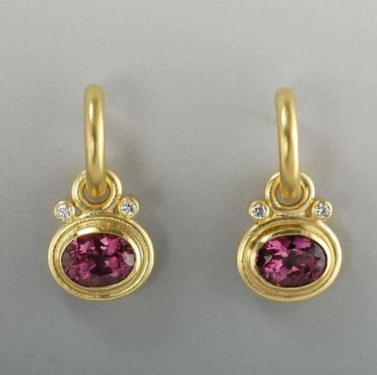 Elegante Vintage-Ohrringe mit strahlendem blauen Zirkonia-Einleger in edler Vergoldung