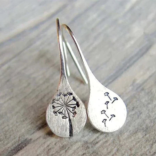 Elegante Löwenzahn-Ohrringe aus 925 Sterling Silber