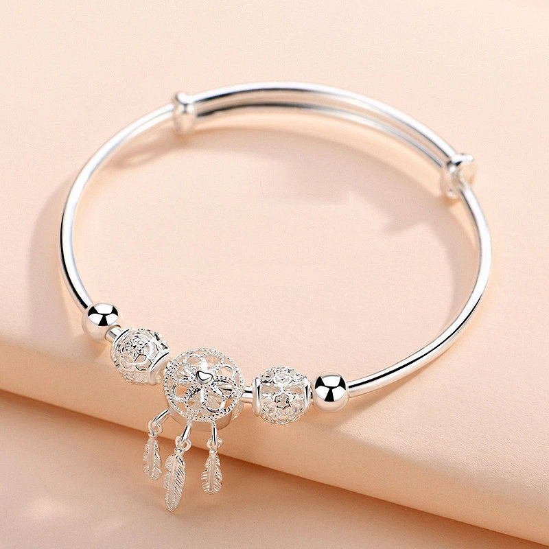 Verstellbares Traumfänger-Armband aus hochwertigem 925er Silber