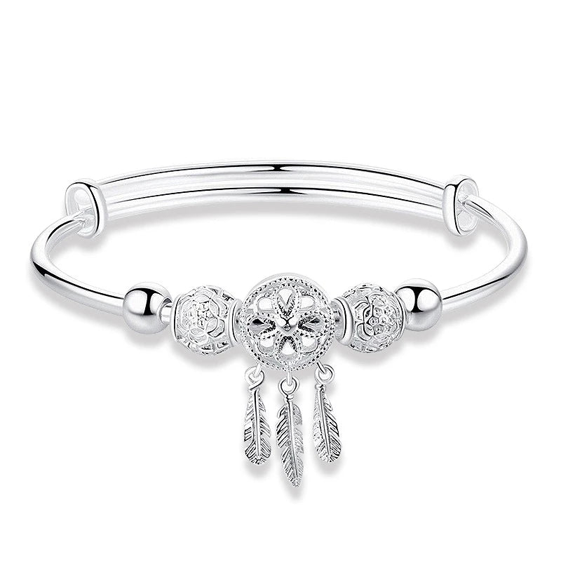 Verstellbares Traumfänger-Armband aus hochwertigem 925er Silber