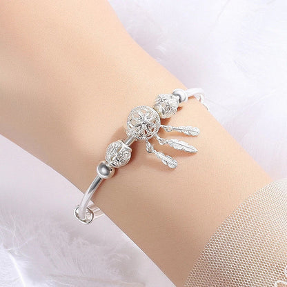 Verstellbares Traumfänger-Armband aus hochwertigem 925er Silber