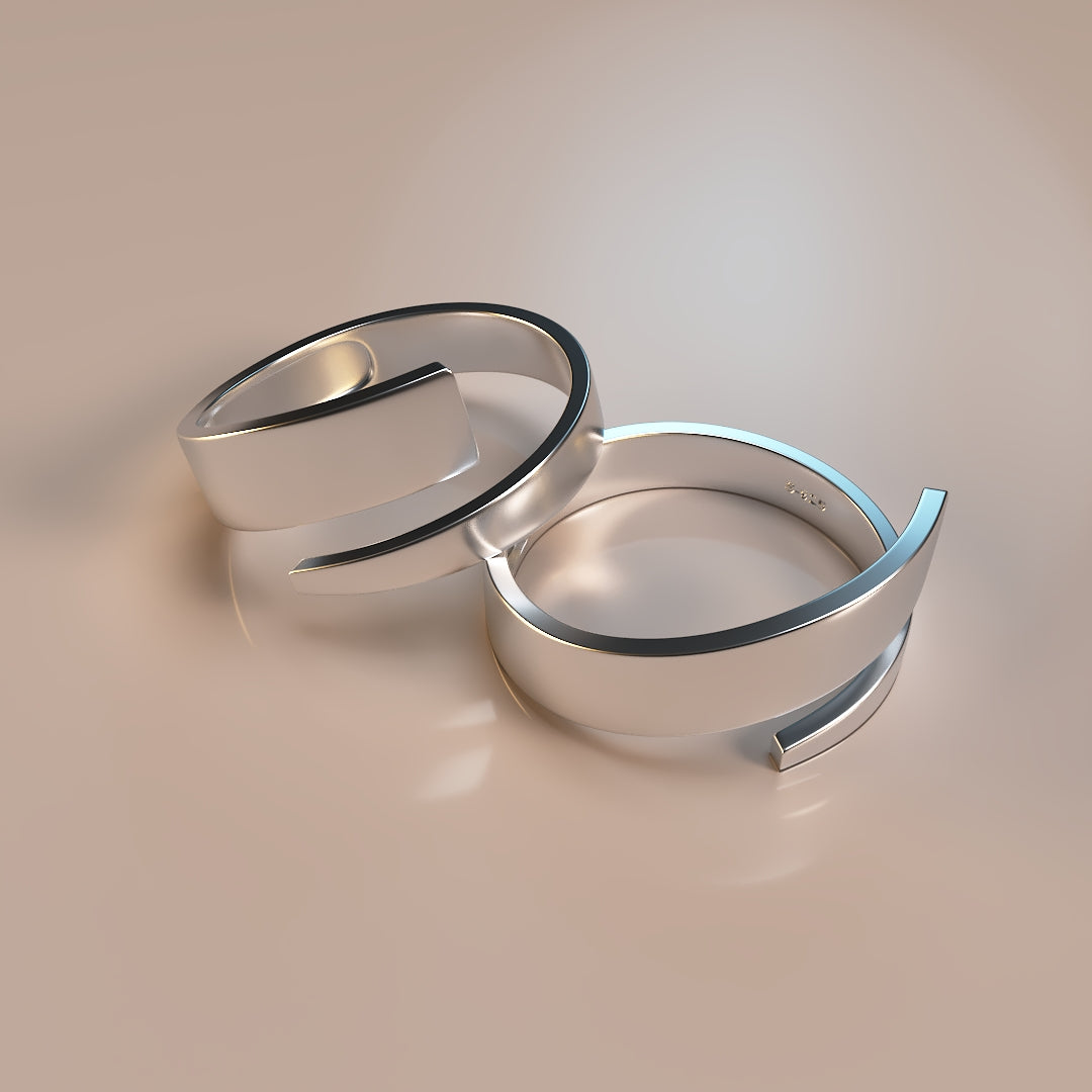 Eleganter verstellbarer Ring aus hochwertigem 925er Sterlingsilber