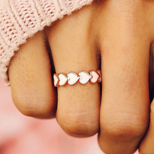 Eleganter Goldherzring