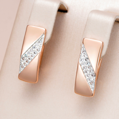 Elegante vergoldete Zirkonia-Ohrringe für einen strahlenden Auftritt