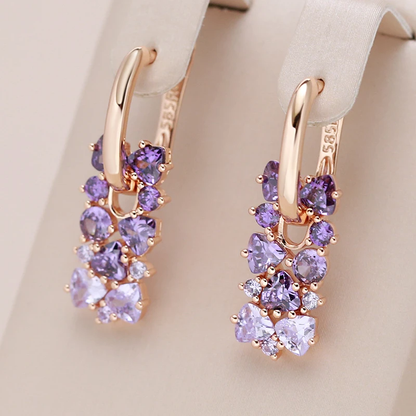 Elegante lila Ohrringe für jeden Anlass