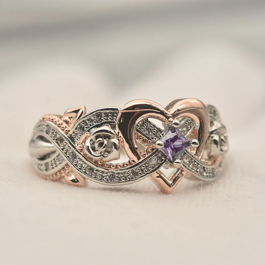 Klassischer roségoldener Herzring - glänzende Eleganz für jedes Outfit!