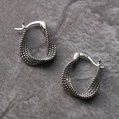 Elegante Vintage Silber Mesh Ohrringe – Zeitloser Chic für jeden Anlass