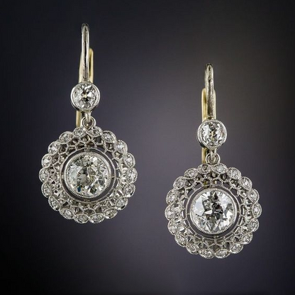 Atemberaubende Vintage Mandala Zirkonia Ohrringe
