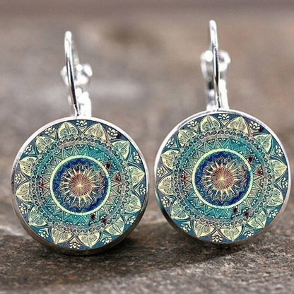 Vintage Runde Mandala-Ohrringe: Ein Hauch von Eleganz und Kreativität