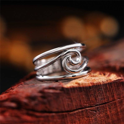 Charmante Vintage Silberwellenring