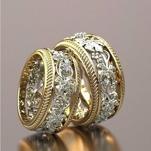 Vintage-Gold Hohe Ringe für einen eleganten Look